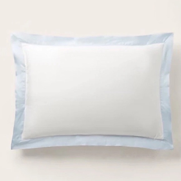 Ralph Lauren Other - Ralph Lauren RL Organic Sateen Border Standard Pillow Sham Blue Hyacinth